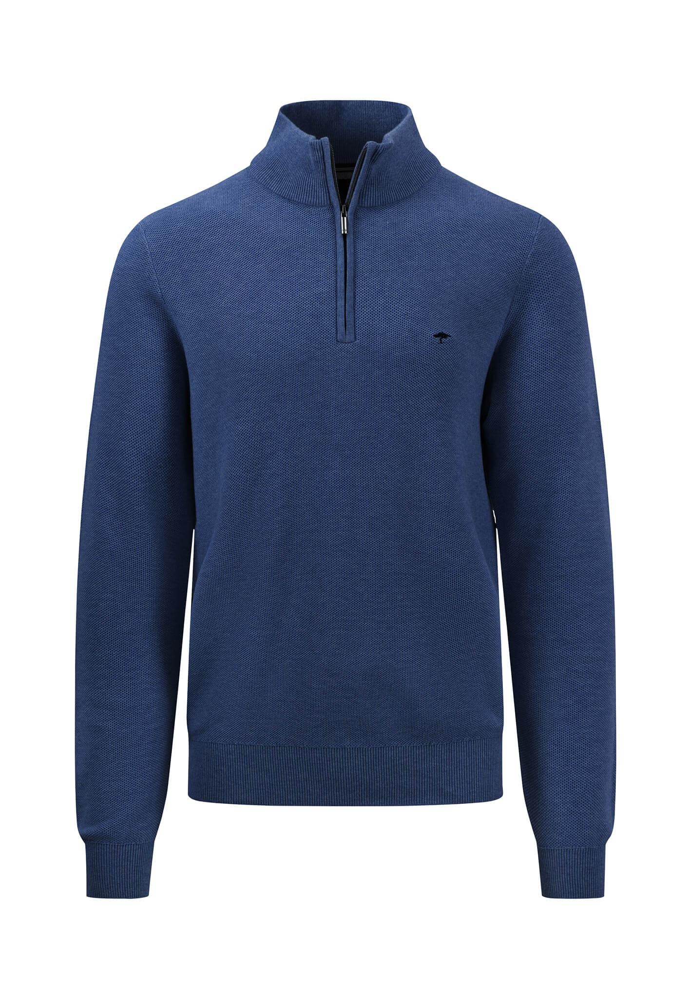 Fynch Hatton Troyer Zip Structure Cotton Jumper - Davids of Haslemere