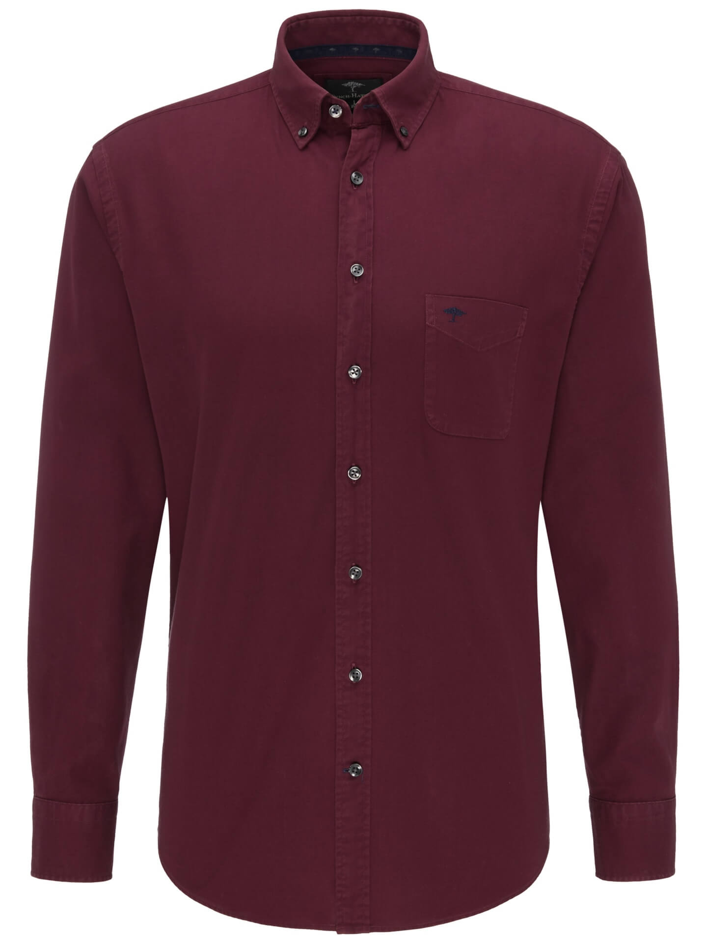 Fynch Hatton Garment Dyed Shirt Indian Red | Davids Of Haslemere