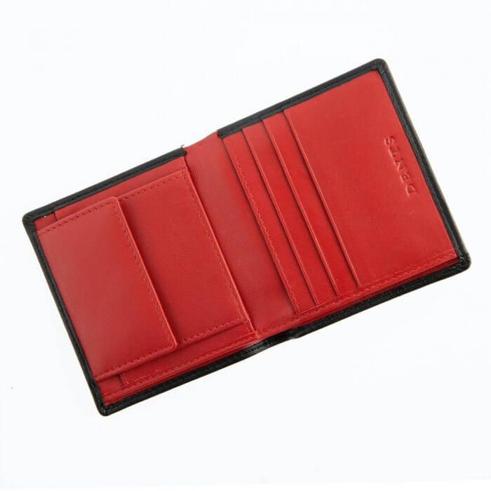 Black & Red Leather Dents Card Holder