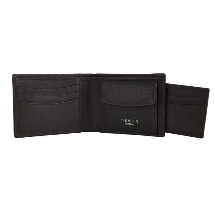 Dents Leather Wallet and Card Holder in Black