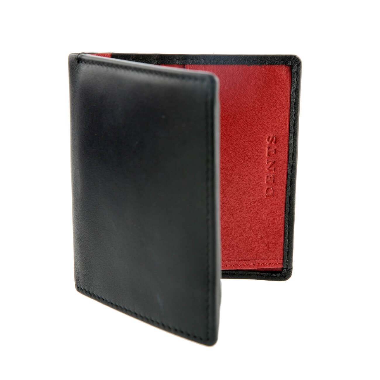 Black & Red Leather Dents Card Holder