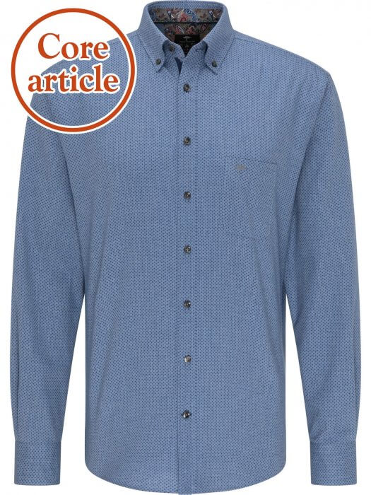 Fynch Hatton Blue Shirt with Pattern
