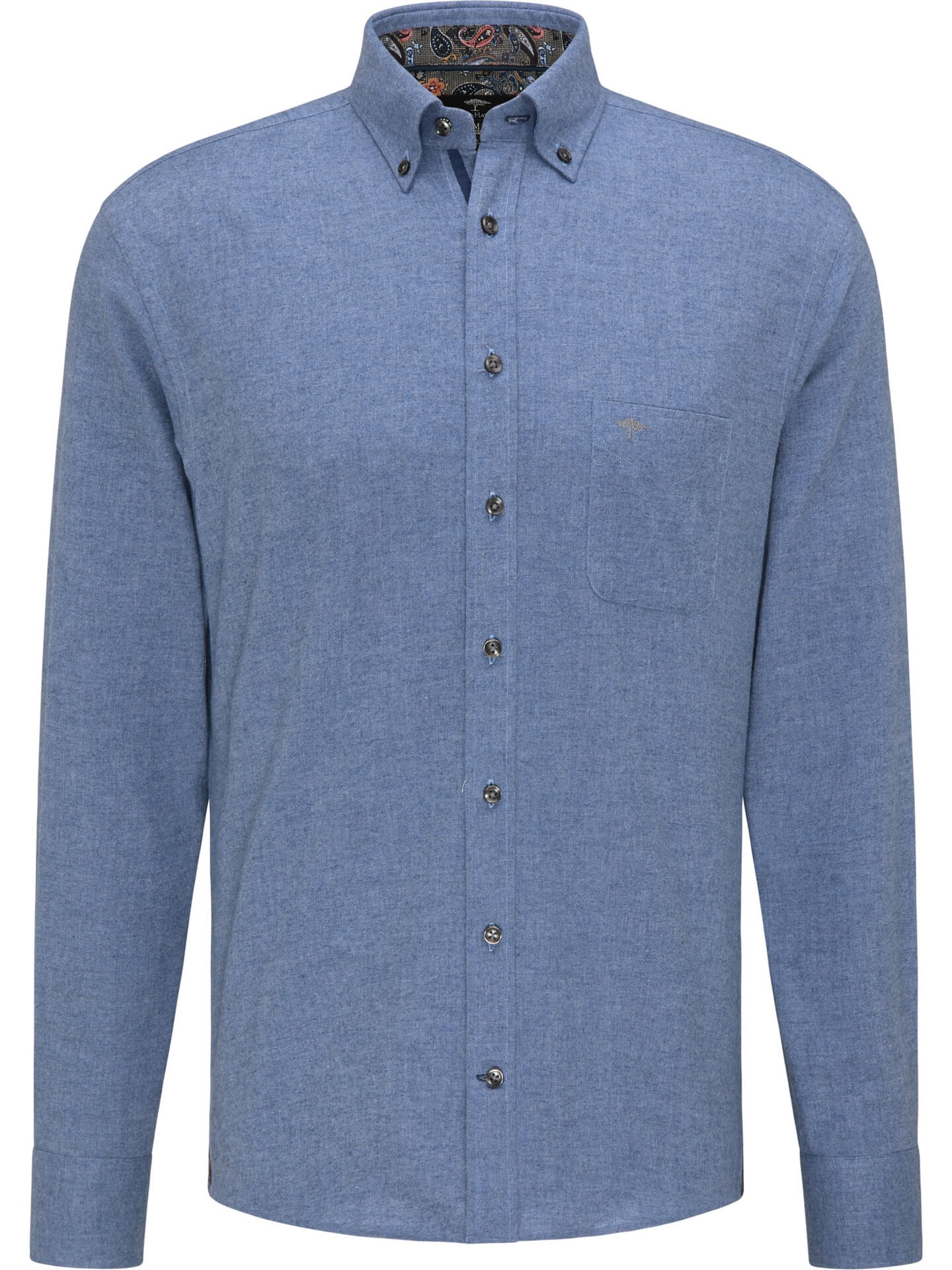 Fynch Hatton Flannel Shirt in Blue