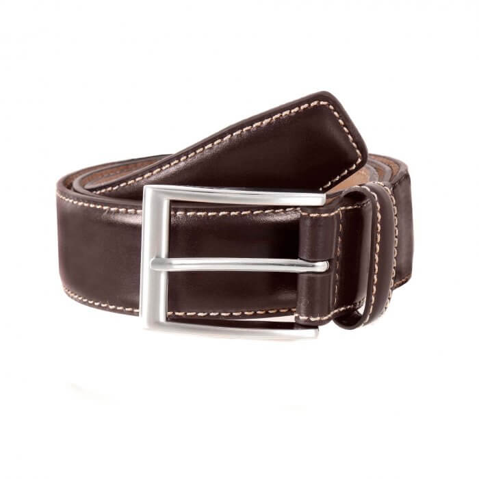 Dents Brown Leather Belt
