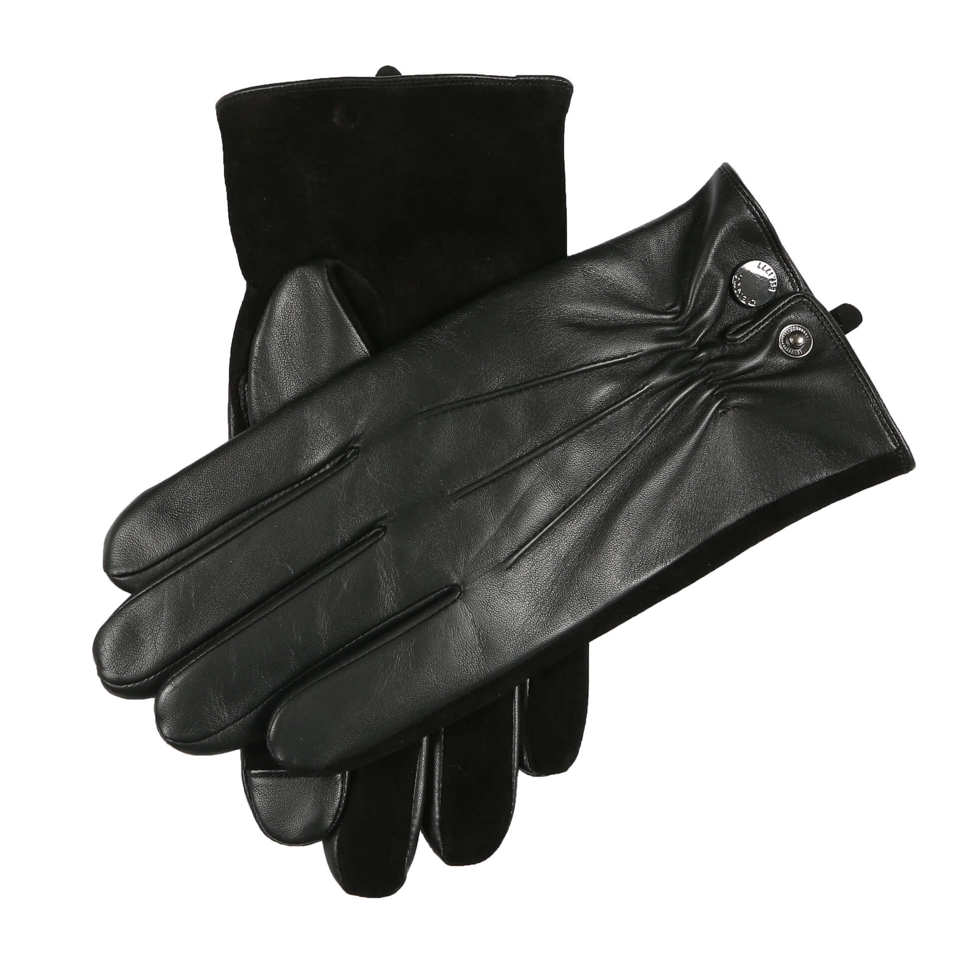 Dents Black Leather Gloves