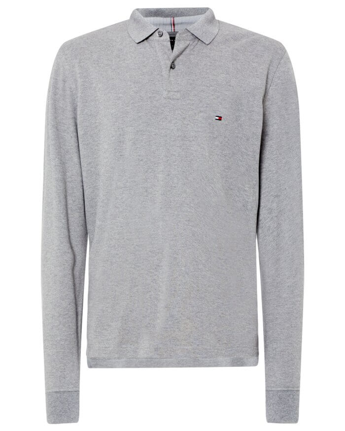 Tommy Hilfiger Grey Long Sleeve Polo Shirt