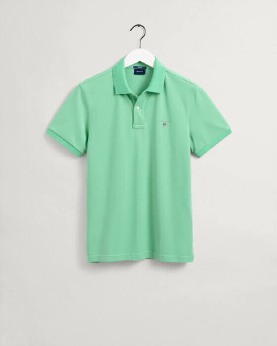 Gant Short Sleeve Polo Shirt Green