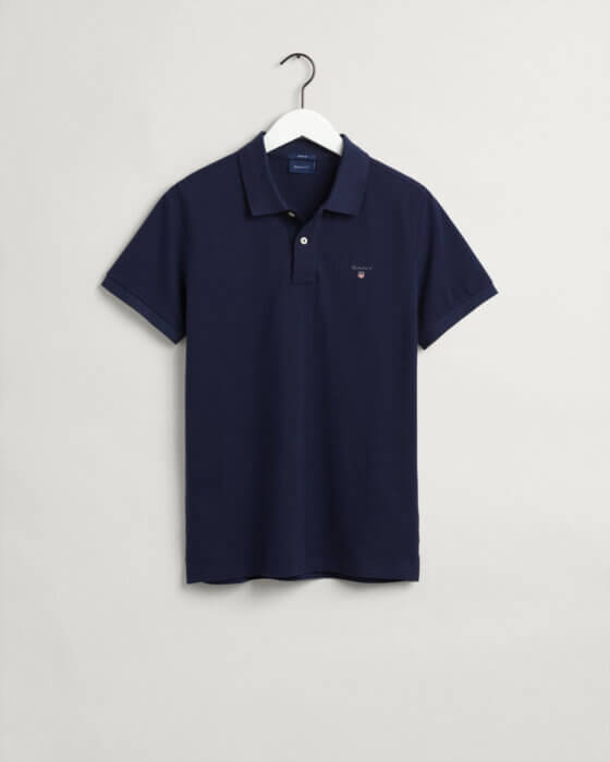 Gant Navy Short Sleeve Polo Shirt