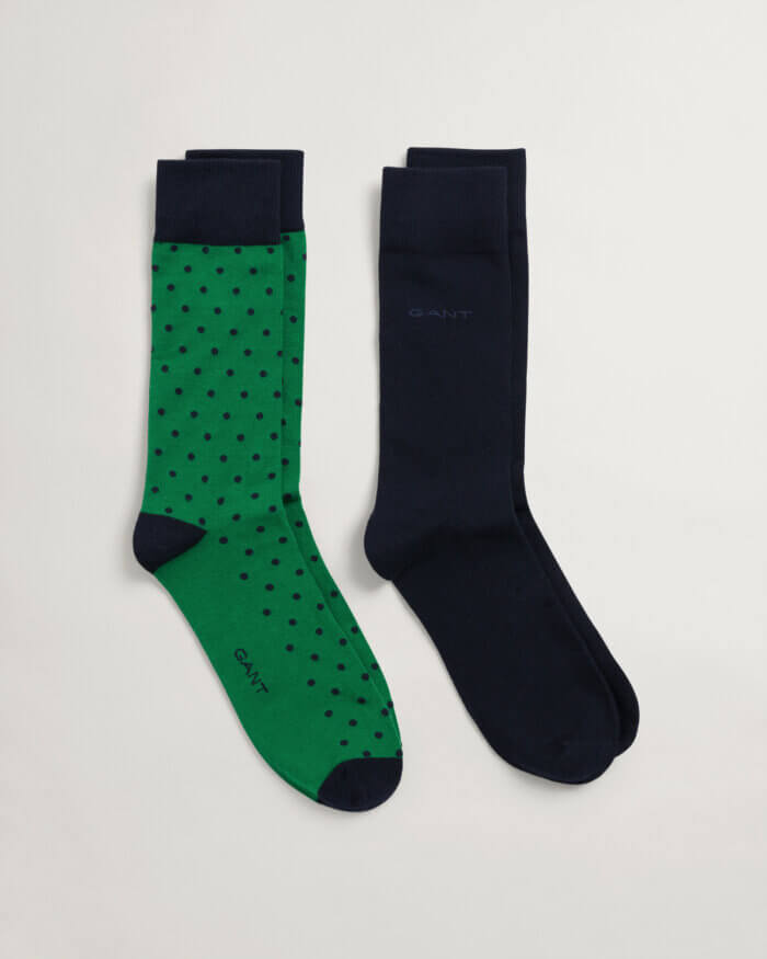Gant 2-Pack Dotted and Solid Socks