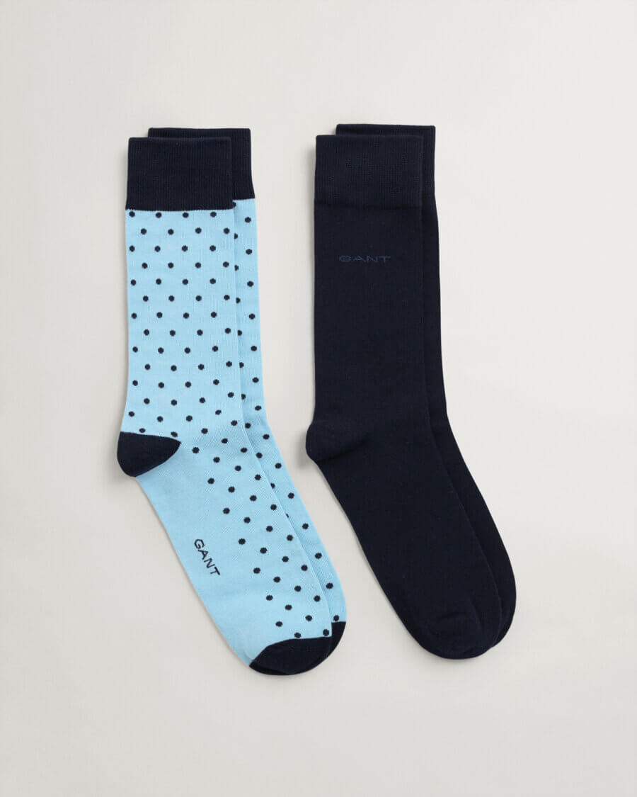 Gant 2-Pack Dotted and Solid Socks