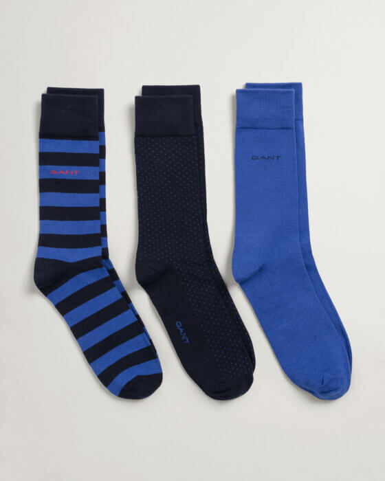 Gant 3-Pack Blue Socks