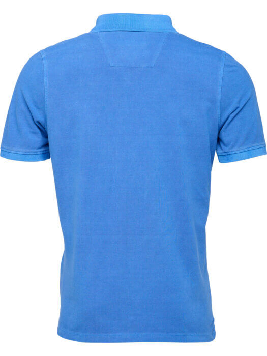 Fynch Hatton Garment Dyed Polo in Blue