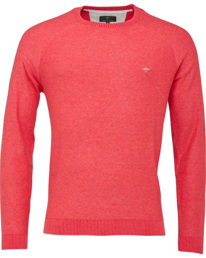 Fynch Hatton Plated O Neck Sweater Red