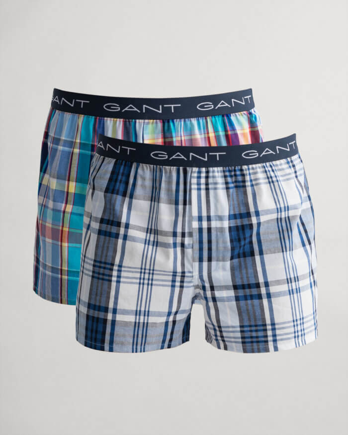Gant Check and Madras Boxer Shorts 2 pack
