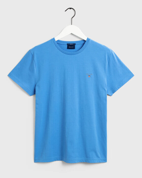 Gant Original T Shirts Pacific Blue