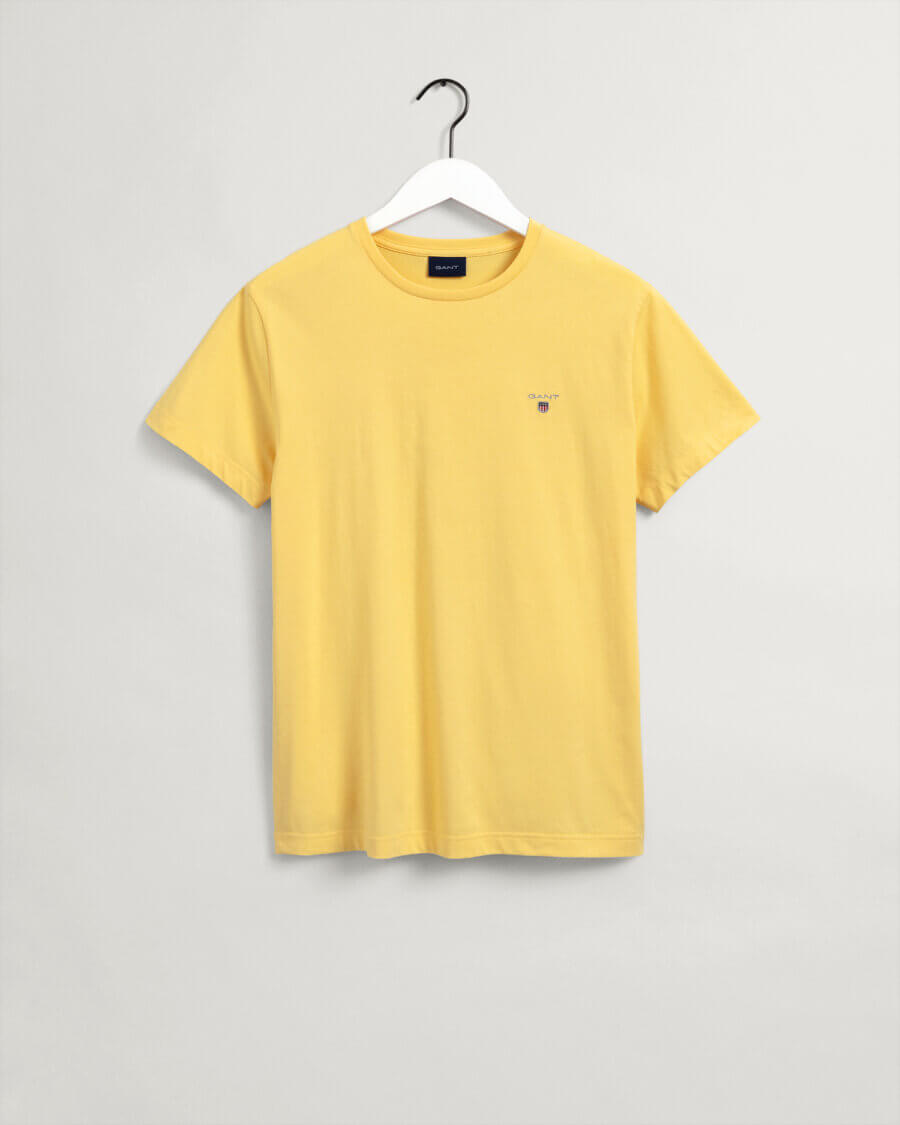 Gant Original T Shirts Banana Yellow