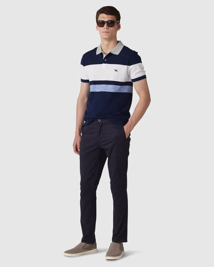 R M Williams True Navy Polo