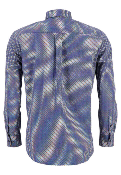 Fynch Hatton Navy Fond Prints Shirt Dots rear