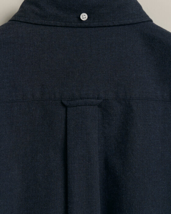 Gant Regular Fit Flannel Melange Shirt Evening Blue rear