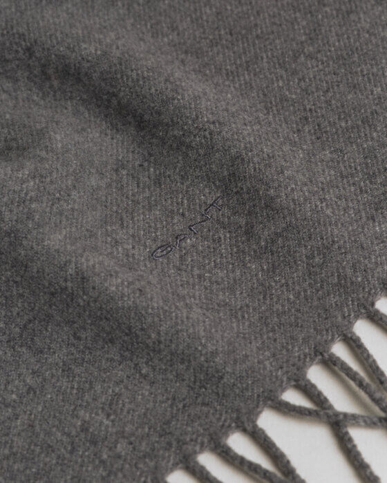 Gant Wool Scarves Charcoal Melange close