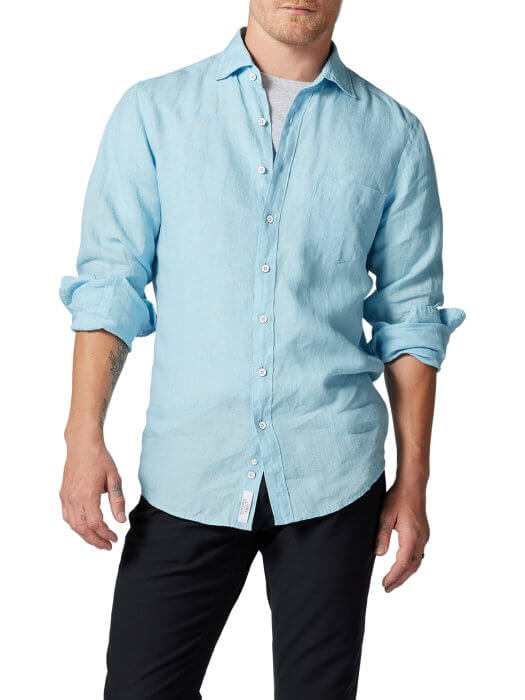 Rodd & Gunn Coromandel Linen Shirt blue