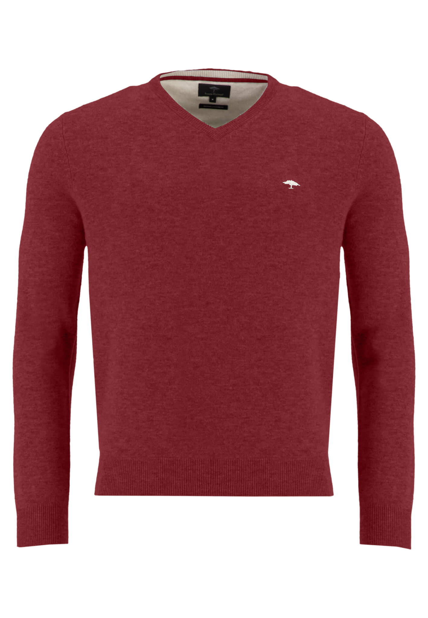 Finch Hatton V neck sweater red front