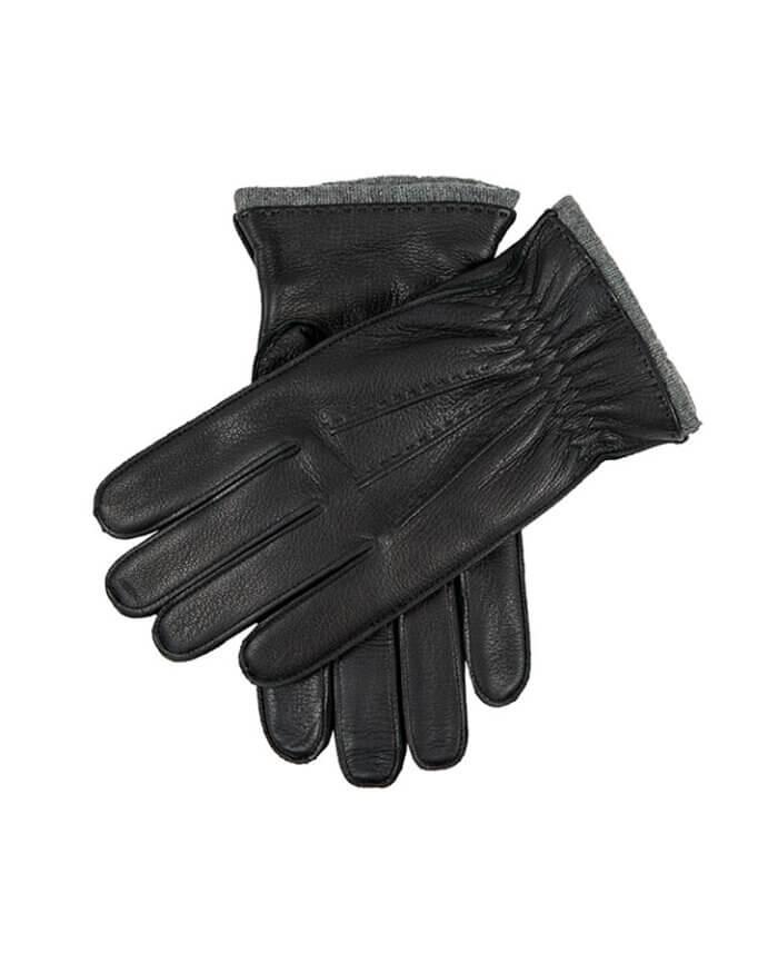 Dents cashmere lined black gloves