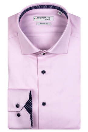 Giordano Pink Shirt with Navy Trim