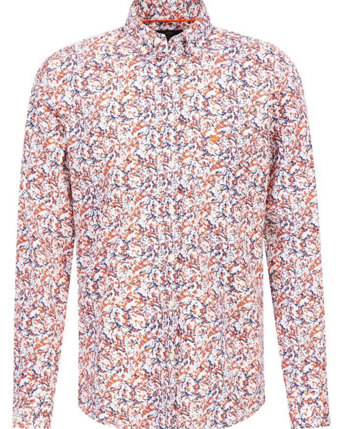 Fynch Hatton Tangerine Print Shirt front