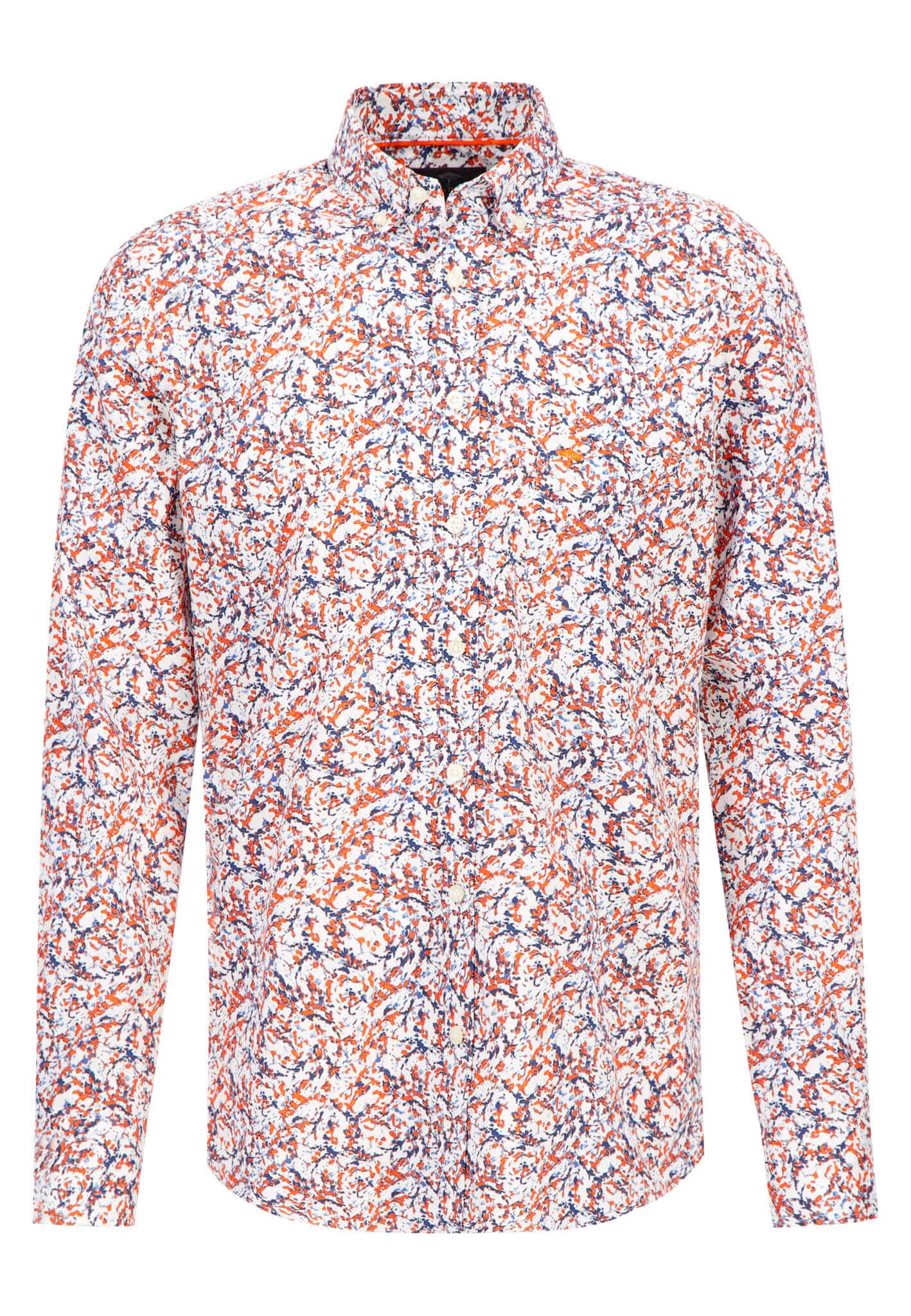Fynch Hatton Tangerine Print Shirt front