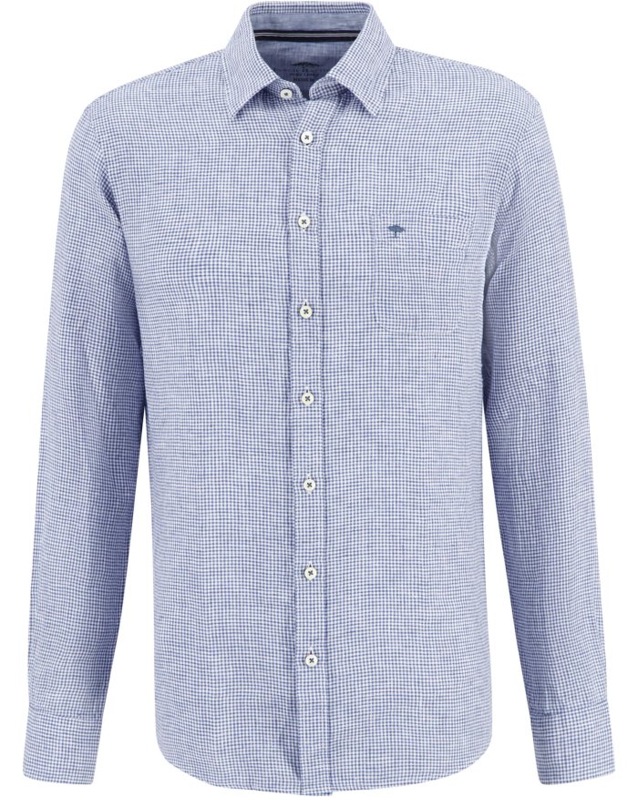 Fynch Hatton Check Linen Shirt front