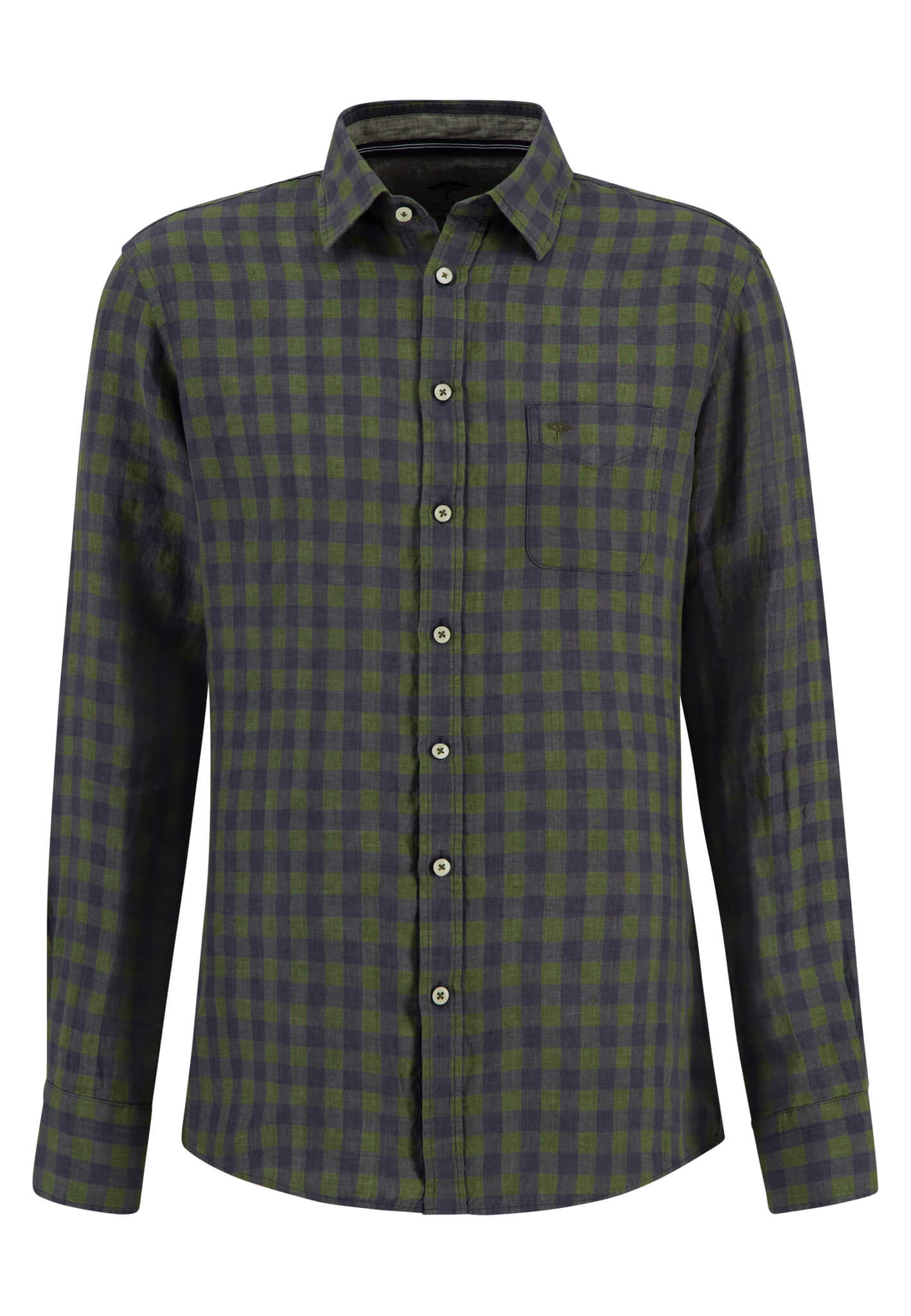 Fynch Hatton Classic Linen Check Shirt front