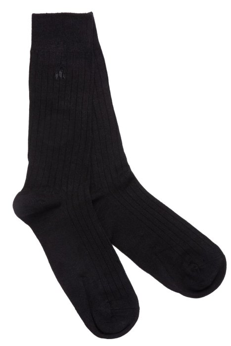 Swole Panda Comfort Cuff Socks Jet Black