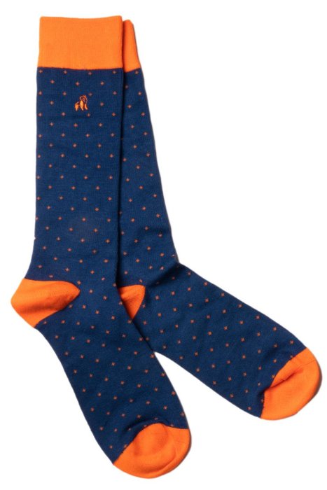 Swole Panda Comfort Cuff Socks Spotted Orange