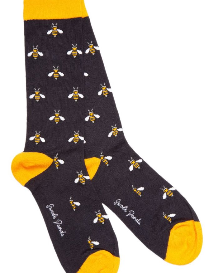 Swole Panda Bumblebee Socks Navy