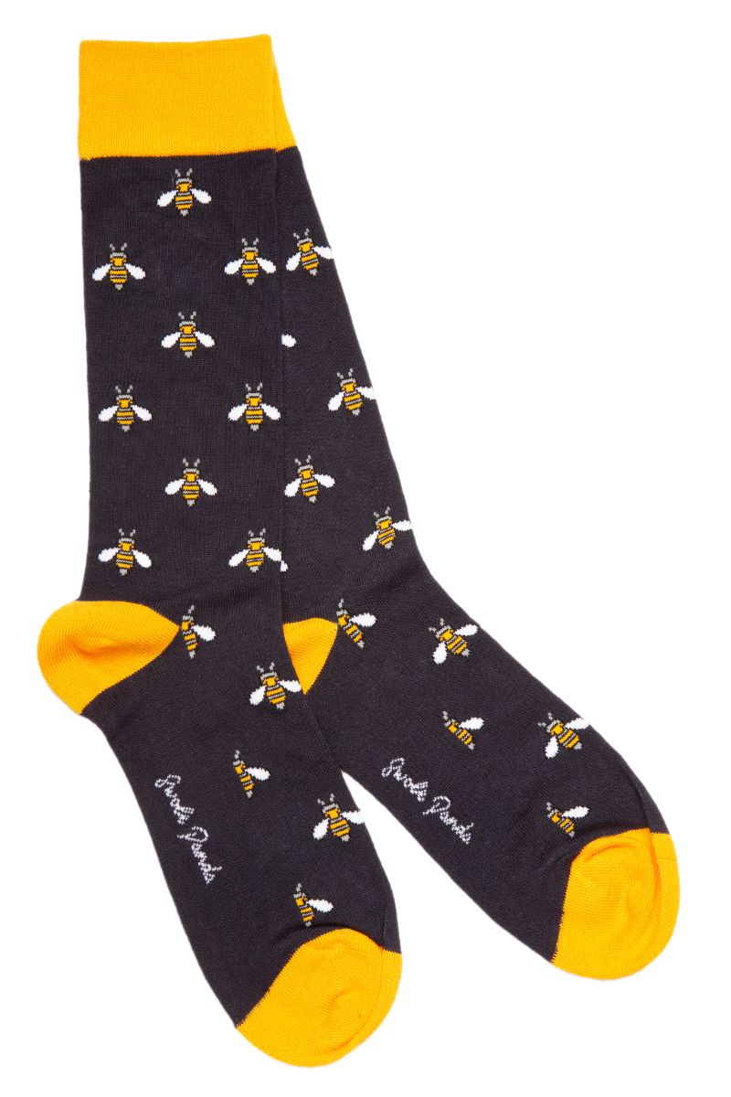 Swole Panda Bumblebee Socks Navy