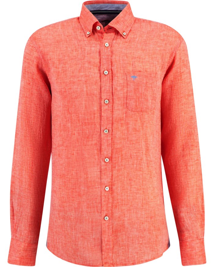Fynch Hatton Pure Linen Shirts Tangerine 4