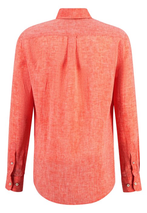 Fynch Hatton Pure Linen Shirts Tangerine back