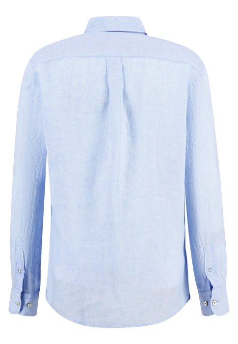 Fynch Hatton Pure Linen Shirts Sky Blue back