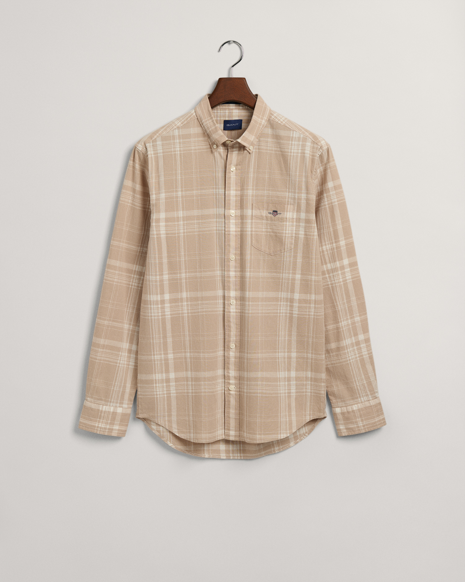 Gant Reg Fit Check Cotton Linen Shirt