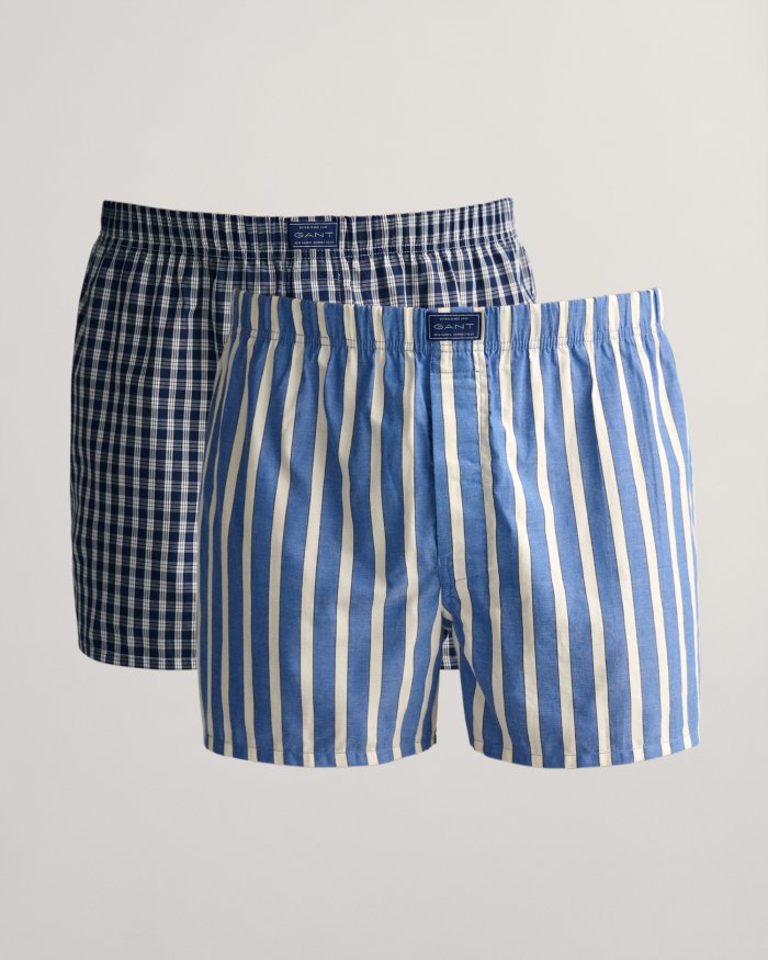 Gant Stripe and Check Boxer Shorts 8