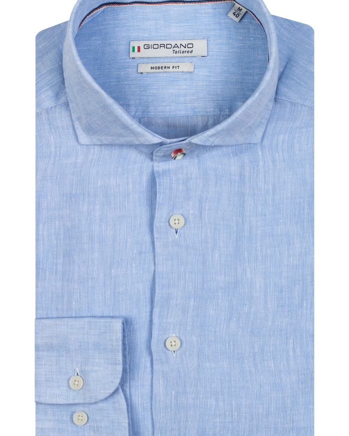 Giordano Linen Shirts blue