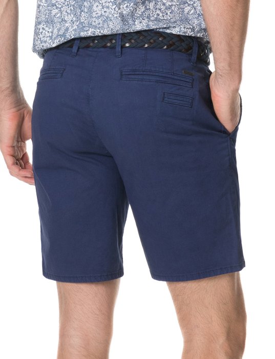 navy shorts with belt back