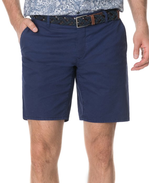 navy shorts with belt