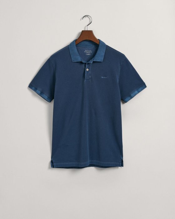 Gant Sunfaded Pique Polo Shirt Persian Blue