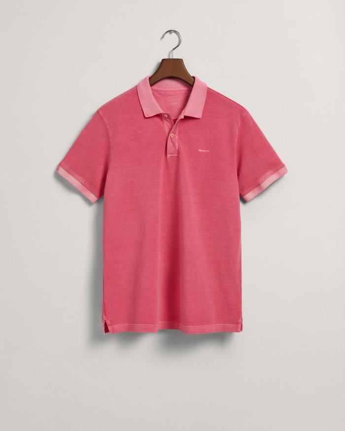 Gant Sunfaded Pique Polo Shirt Magenta Pink