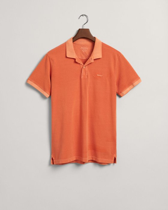 Gant Sunfaded Pique Polo Shirt Apricot Orange