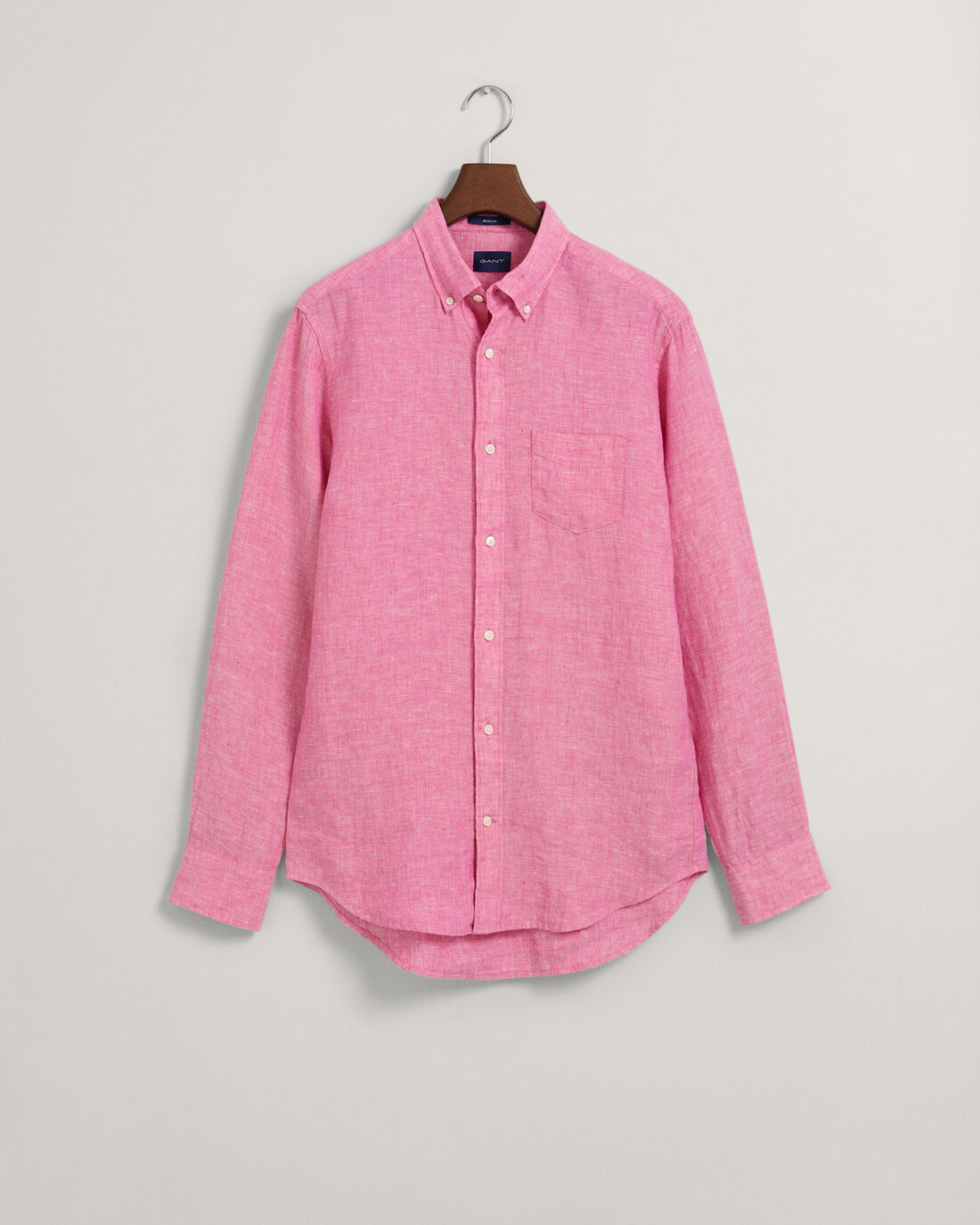 Gant Regular Fit Linen Shirt pink