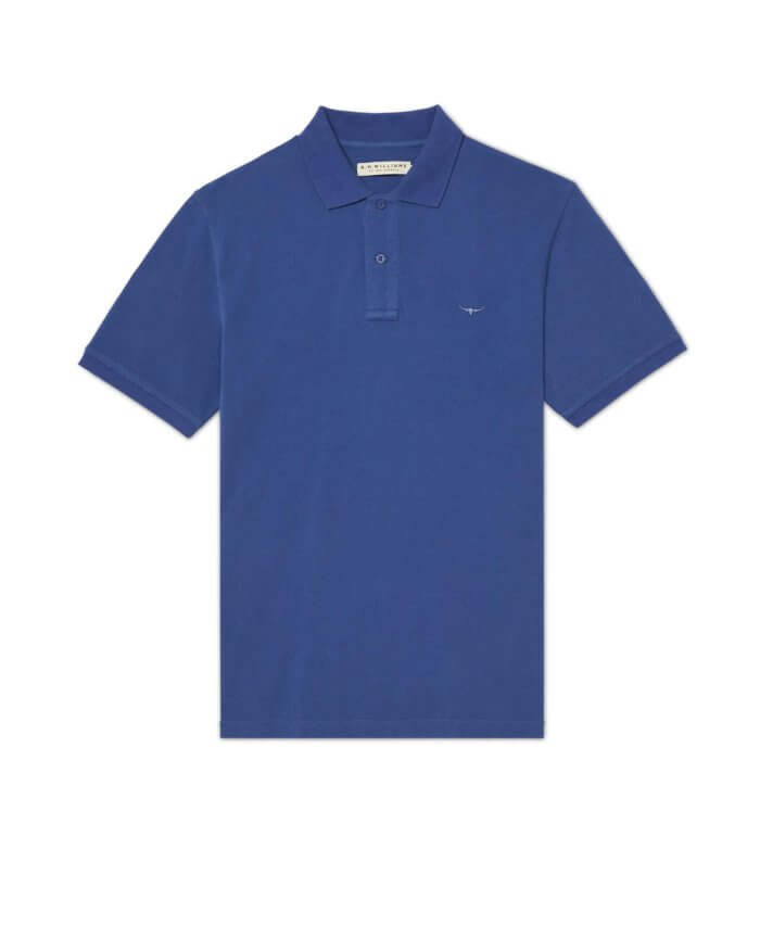 R M Williams Rod blue polo shirt
