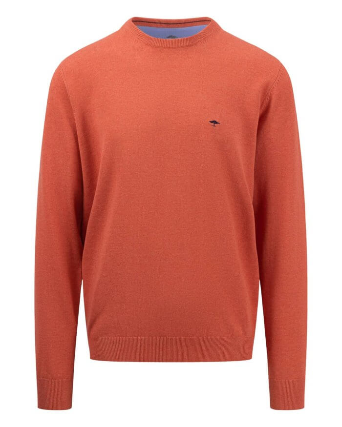 Fynch Hatton coral round neck jumper